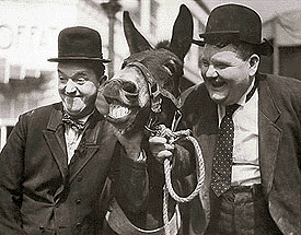 [L&H with Dinah the Mule Photo]